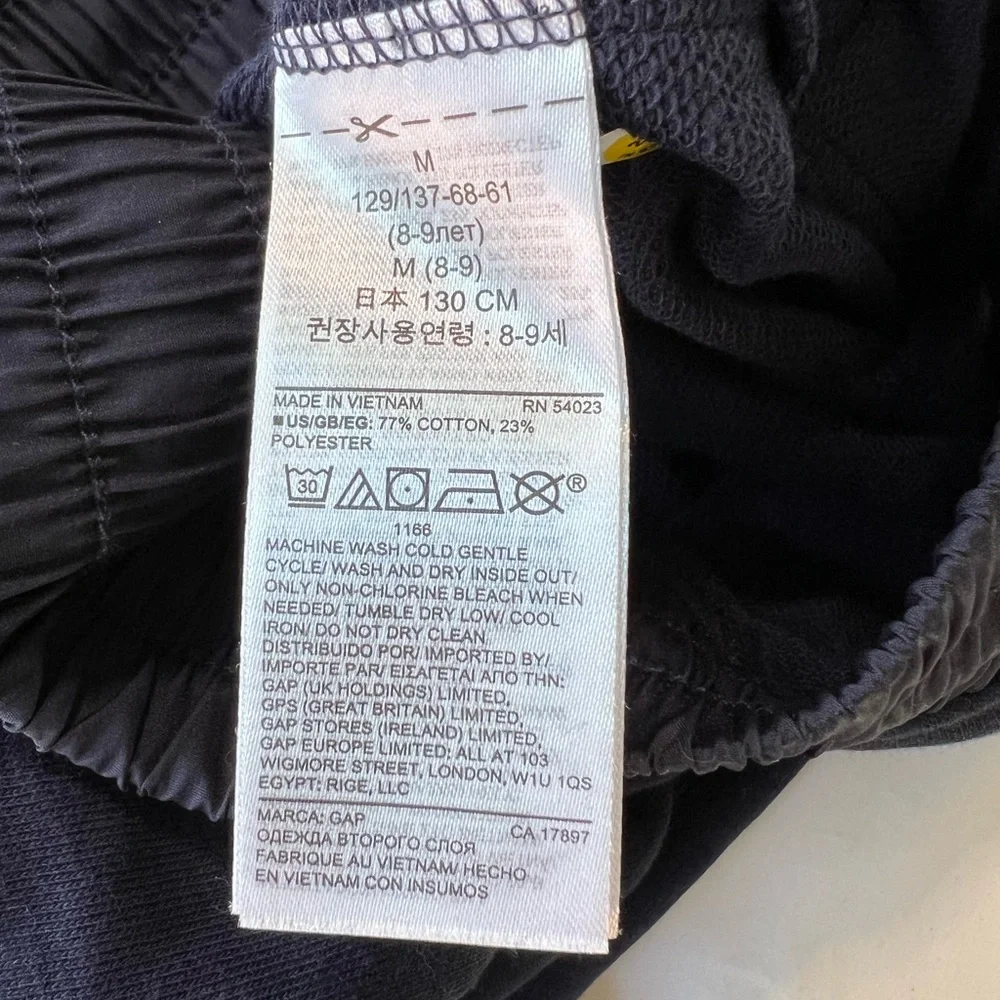 Gap Cotton Navy Blue joggers NEW NWT Big Boys